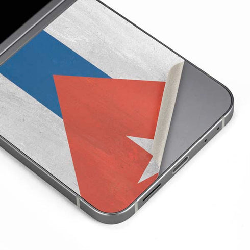 Cuban Flag Distressed Galaxy Z Flip6 Skin
